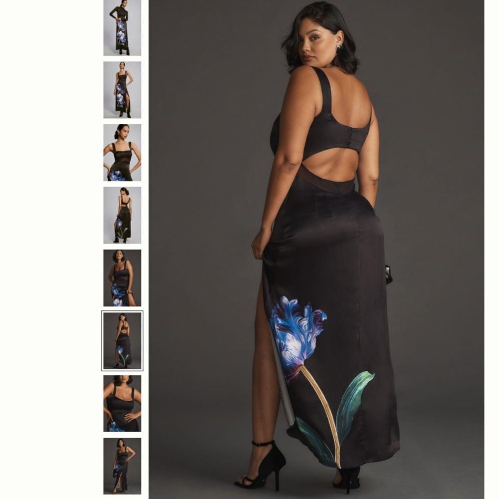 Anthropologie Sleeveless Floral Slim Maxi Dress - Picture 6 of 8